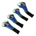 thumbnail image 1 of facefd 4 Pcs Couvre-Chef de Club de Golf Long Col en Coin Protection en Fer Blanc Vert, 1 of 3