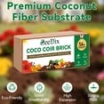 thumbnail image 3 of ZeeDix 8 Pcs 100% Organic Coco Coir Brick Coconut Coir Bricks for Plants Gardening Herbs, 3 of 9