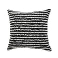 thumbnail image 2 of Laddha Home Designs Handmade Striped Square Cotton Throw Pillow Cover - 20" - Black and White, 2 of 6