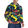 thumbnail image 2 of Sikiie Colorful Sharks Men's Hoodie, Essentials Hoodie, Sweatshirt, Pullover Hooded Sweatshirt for Men-4X-Large, 2 of 7