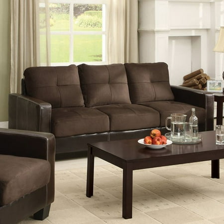 Contemporary Style Sofas - Contemporary Style Sofa in Chocolate and Espresso
