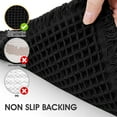 thumbnail image 4 of HAKUNA Waffle Bath Mat Black 4'x2',Boho Woven Modern Bath Rug Mats, Absorbent Non Slip Bathroom Floor Mat, Soft Washable Bath Rugs with Tassels for Bathroom, Bedroom, Kitchen, Shower, Tub, 4 of 8