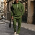 thumbnail image 5 of Men’s Hooded Pullover Sweatshirt and Jogger Pants Two-Piece Set Casual Drawstring Hoodie with Kangaroo Pocket, 5 of 5