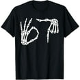 thumbnail image 2 of 100% Cotton Funny Six Seven 6 7 Meme 67 Skeleton Hand Halloween Costume T-Shirt, 2 of 5