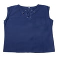 thumbnail image 3 of Men Linen V Neck Sleeveless Tee T-Shirt Casual Tops Blouse Shirts, 3 of 4