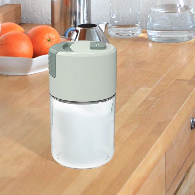 Salero de , de especias vacío con orificios ajustables s de de pa Verde Soledad bote de sal de cocina