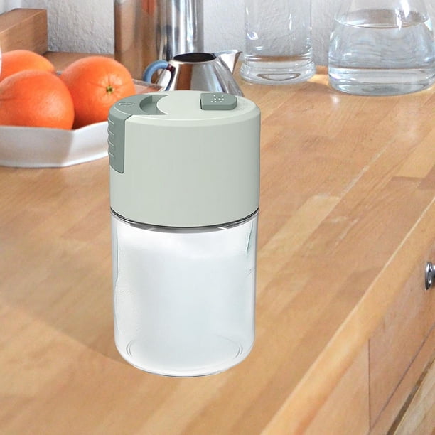 Tarros de especias de cocina salero, , tarros dispensadores , contenedor orificio de vertido , Verde Macarena bote de sal de cocina