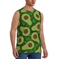 thumbnail image 2 of Uemuo Big Colorful Avocados Pattern Men's Sleeveless T-Shirt,Muscle Athletic Tank Top, Moisture-wicking Quick-dry Breathable Classic Tee Top for Gym Run Outdoor Sports-XX-Large, 2 of 8