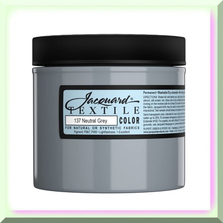 SoftGrey Fabric Paint - 8 Oz Textile Color for Clothes | Permanent, Colorfast & Professional Quality | Made in USA | Exceptional Wash Resistance