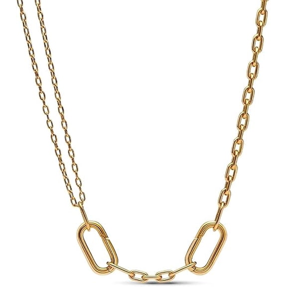 AUTHENTIC PANDORA Gold Pl Me Double Link Chain Necklace (362303C00-45)