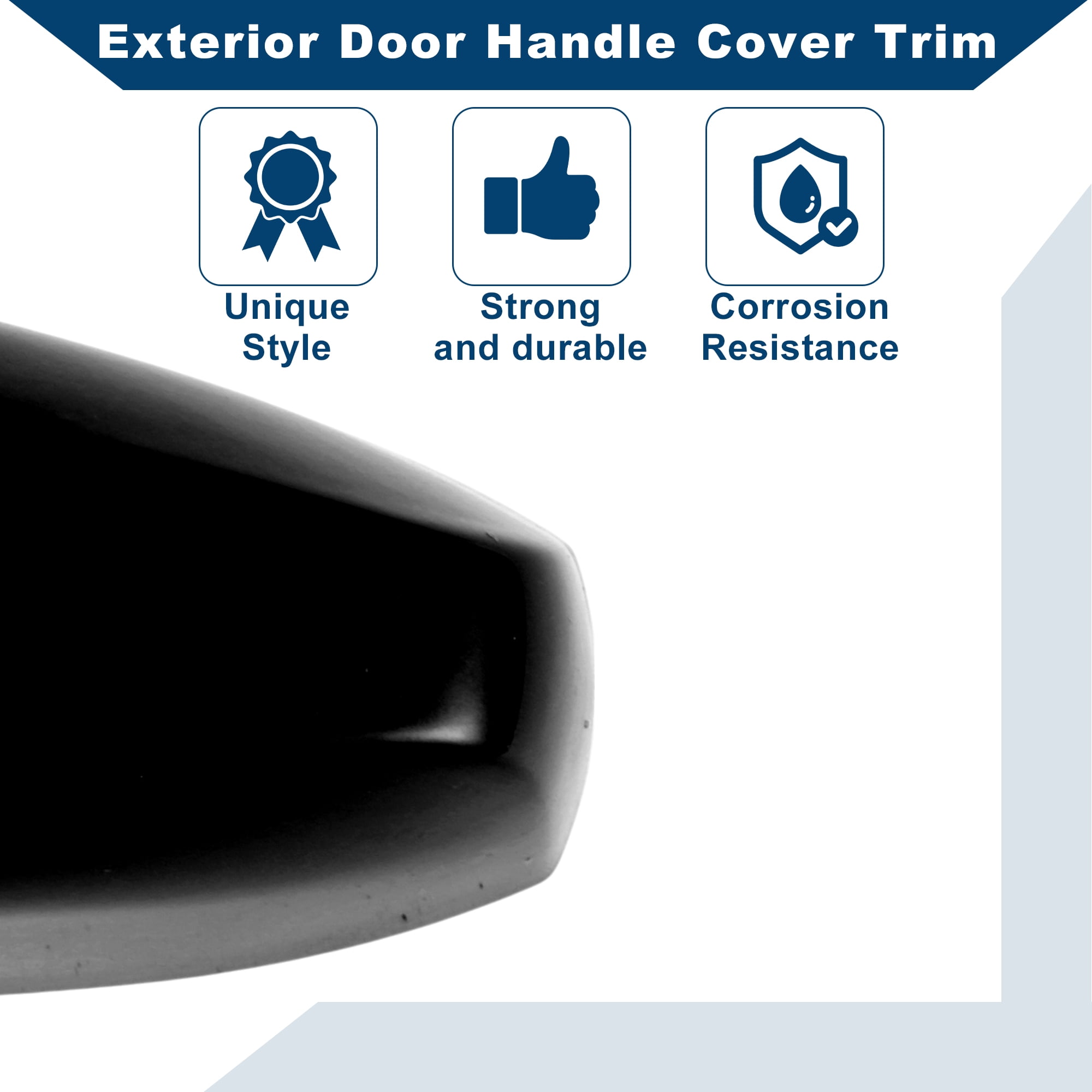 Unique Bargains Exterior Door Handle Cover for BMW X1 X2 X5 F15 X6 F16 2014-2019 Black