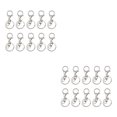 thumbnail image 1 of ZheElen 10pack/lot Metal Key Chain Snap Hooks - Accessories For Personalized Keychain Is Low Bright silver 2Set, 1 of 6