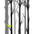 thumbnail image 2 of Vess, June Erica 12x14 White Modern Wood Framed Museum Art Print Titled - Forest Silhouette I, 2 of 4
