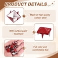 thumbnail image 3 of Uxcell 100 piezas de tachuelas piramidales de 10 mm, remaches de acero al carbono de 4 garras para bolsas, zapatos y artesanía en cuero, base roja con manchas blancas, 3 of 6
