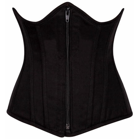 

Top Drawer Black Cotton Underbust Steel Boned Corset