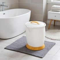 Resenkos Bathroom Towel Warmer Bucket with Fragrance Holder and Auto Shut-White, Towel Warmers for Bathroom