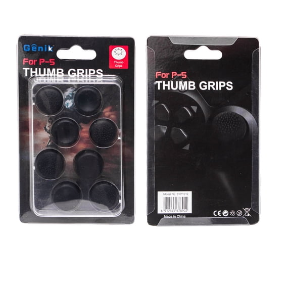 Heightened Grip And Protection Thumb Grip Caps (8 Piece Set) PS5/PS4 Controller Accessories Black