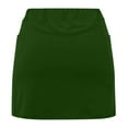 thumbnail image 6 of Women's Yoga Sport Mini Skirts Casual Solid Color Tennis Pocket Tummy Control Short Dark Green Skirt XXL, 6 of 6