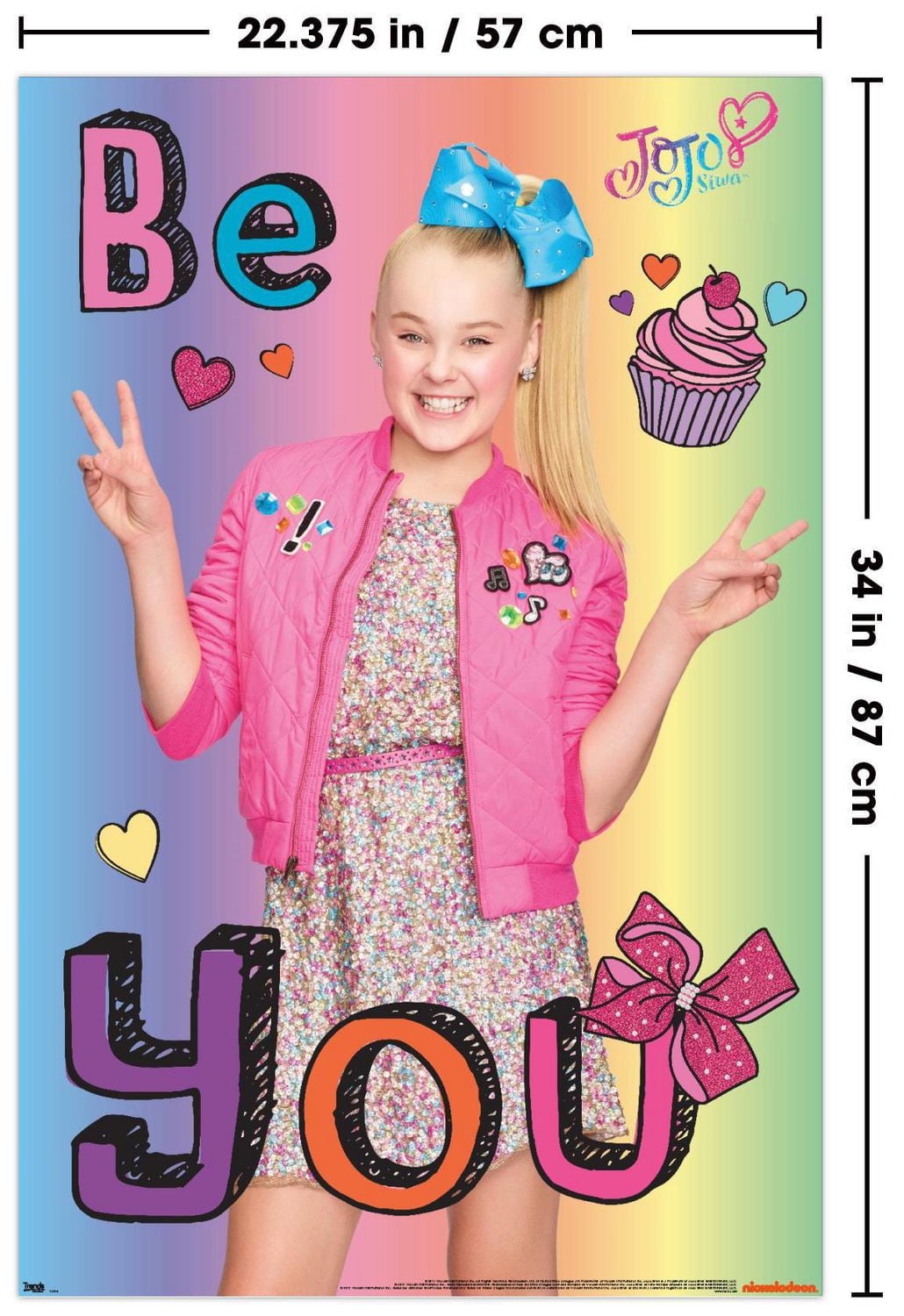 Nickelodeon JoJo Siwa - Be You Wall Poster, 22.375" x 34"