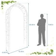 thumbnail image 2 of Garvee Garvee Metal Garden Arch, 102" H Outdoor White Arbor Trellis for Climbing Plants, Sturdy Wedding Archway for Ceremony, Lawn, Patio, Backyard, Party, 2 of 6