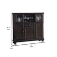 thumbnail image 3 of Benjara Cappi 54" Curio Bar Cabinet- 2 Glass Doors- Single Drawer- Brown Wood, 3 of 5