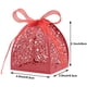 thumbnail image 5 of Paquete de 100 cajas de dulces cortadas con láser rosa, cajas de regalo de 2,5" x 2,5" x 2,5", 5 of 5