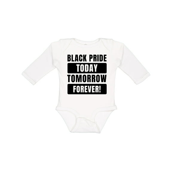 Inktastic Black History Month Black Pride Today Tomorrow Forever Boys or Girls Long Sleeve Baby Bodysuit