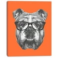 thumbnail image 2 of Bouledogue Anglais avec Lunettes - Impression sur Toile Animal, 2 of 3
