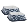 thumbnail image 1 of DII Pet Bowl Paw Lattice Náutico Cuadrado Azul (Juego de 2) Design Imports CAMZ10407, 1 of 2