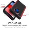thumbnail image 2 of Cricket Ovation Phone Case, Military Grade 6 Feet Drop Test Protection Dual Layer Cover-Red, 2 of 3