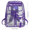 thumbnail image 4 of Mochila Transparente para Mujer Con Correa Ajustable PVC Exteriores () Púrpura, 4 of 4