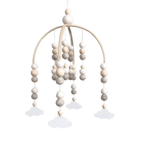 

Canis Baby Crib Mobile Hanging Toys Wind Chimes Felt Ball Pendant Home Outdoor Decorations Gifts for Newborn Girls Boys