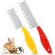 thumbnail image 1 of HAYAN 2 Pieces Pet Hair Comb Small Pet Grooming Stainless Steel Long and Short Teeth Comb for Small Dog Cat Animals Rabbits Bunny Hamsters Guinea Pigs, Red and Yellow, 1 of 1