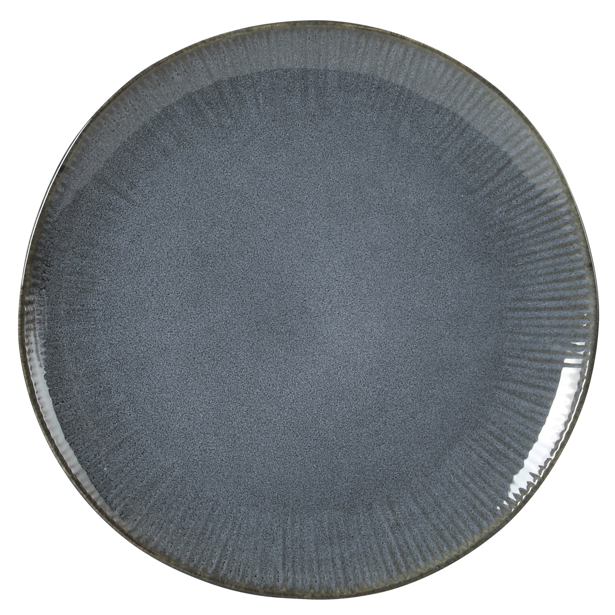 Gibson Elite Sandy Pines Stoneware Plates and Bowls Set - 12 Piece Reactive Glaze Dinnerware Set - Service for 4 - Dishwasher and Microwave Safe - Blue
