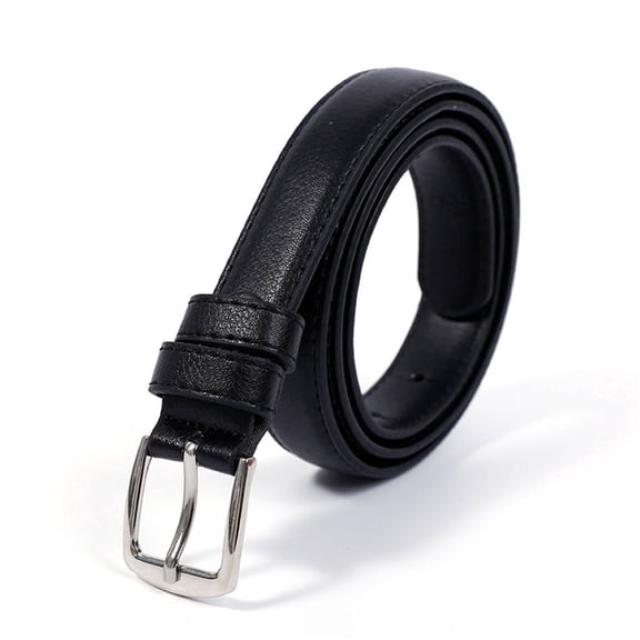 TELOLY 2026 New Mens Belt Versatile Casual Belt Men Snap Fastener Faux Leather Alloy Mens Belts for Work Travel Casual Leather 35.43In