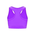 thumbnail image 2 of CHICTRY Kids Girls Sports Vest Sleeveless Shiny Rhinestone Racerback Crop Top Gymnastics Dance Tops Purple 12, 2 of 5