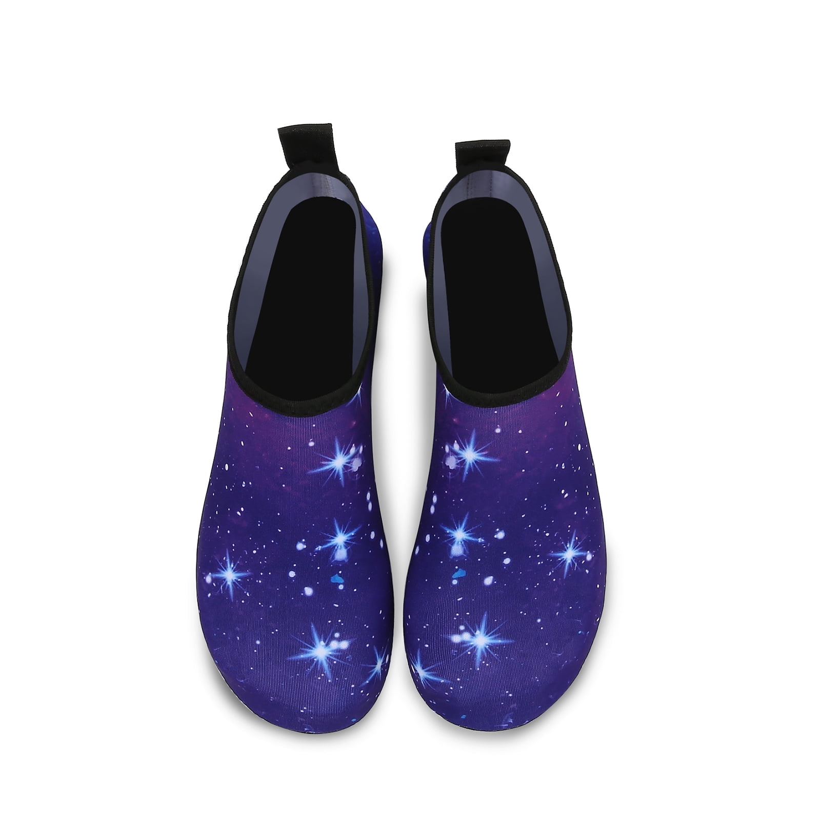 Men and Women a Slip On Barefoot Quick-Dry Beach Aqua Yoga Water Shoes (Stardust/Navy, 11-12 Women/9.5-10 Men)