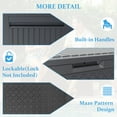 thumbnail image 5 of Segmart 90 Gallon Deck Box, All-Weather Outdoor Storage Box for Patio Furniture Cushions, Garden Tools & Pool Toys, Lockable Resin Storage Box, Waterproof & Tool-Free Assembly - Gray, 5 of 7
