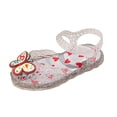 thumbnail image 2 of Viluyesy Girls Jelly Sandals Kids Summer Closed Toe Hook Loop Strap Glitter Butterfly Beach Water Shoes Silver Size 13.5 Little Kids, 2 of 5