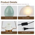 thumbnail image 3 of Vintage Lamp for Living Room,16" Modern Ceramic Table Lamps for Bedroom,Retro Bedside Nightstand Traditional Lamps, Classic Chinoiserie Green Lamp for Home Decor, 3 of 7