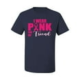 thumbnail image 2 of I Wear Pink for My Friends Survivor Awareness Men's Graphic T-Shirt, Navy, 2XL, 2 of 3