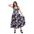 thumbnail image 2 of Moomaya Printed Cotton Spaghetti Strap V-Neck Dress For Women Long Maxi Dress, 2 of 6