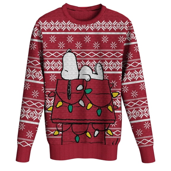 Peanuts - Snoopy Christmas Dog House - Men's Ugly Sweater