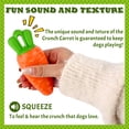 thumbnail image 4 of Indestructible Carrot Dog Toy for Aggressive Chewers with Squeaky, Rubber Tough Dog Squeaky Chew Toys Teeth Cleaning Toy for Large, Medium and Small Breeds, 4 of 10
