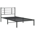thumbnail image 3 of Pemberly Row Contemporary Powder-Coated Steel Twin Bed Frame in Black, 3 of 10