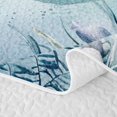 thumbnail image 5 of Erosebridal Watercolor Sea Otter Quilt King for Boys Girls, Blue Kawaii Sealife King Coverlet Set, 3 Pieces, 5 of 7