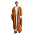 thumbnail image 1 of Male Solid Color Long Sleeve Robe - Arabic Style Middle Eastern Thobe - Polyester/Spandex Blend for Warmth and Comfort, 1 of 5