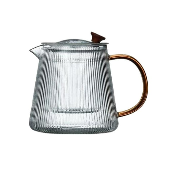 yotijay Glass Teapot Removable Safe Capacity Borosilicate Heatable Glass Teapot 800ML