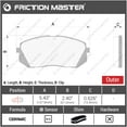 thumbnail image 2 of Friction Master D1295 Front Ceramic Brake Pads Replacement Set, 2 of 6