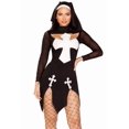 thumbnail image 1 of Disfraz Roma Monja Apasionada con Velo Negro y Blanco, 1 of 4